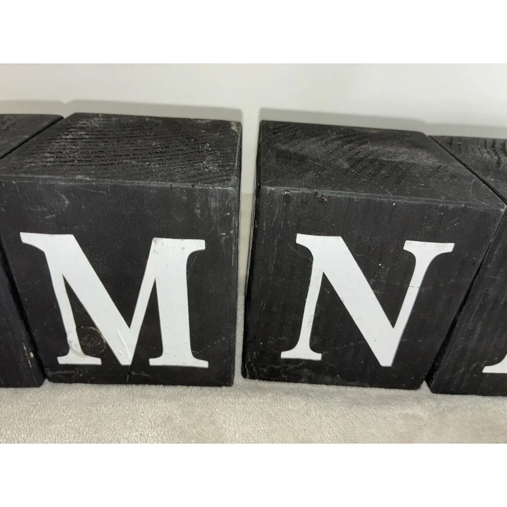 Wooden Blocks With Letters Lot Of 5